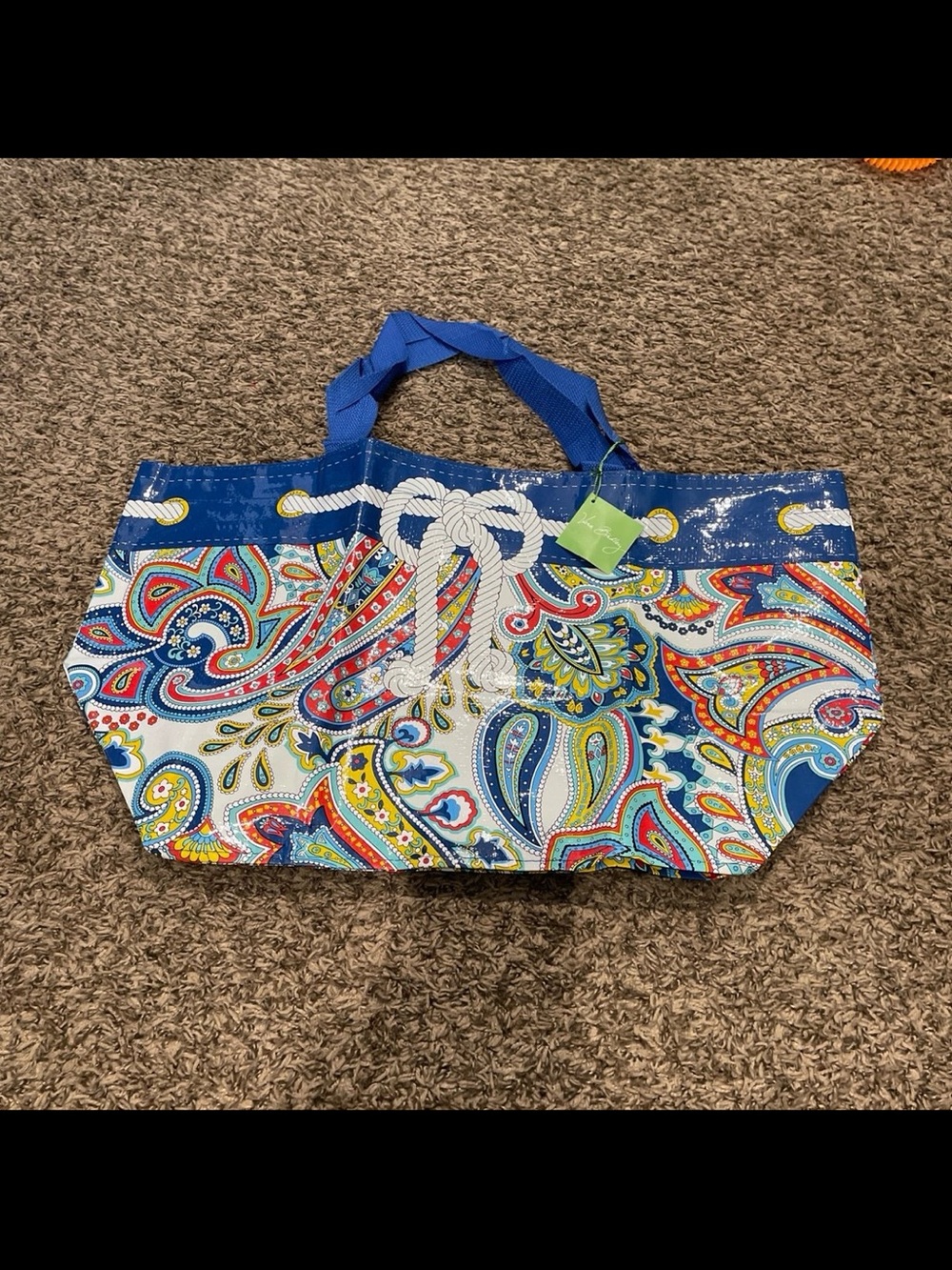 Vera Bradley, NWT, Marina Paisley, print large market tote